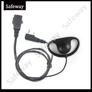 D Ring Earhook Earpiece for Kenwood Walkie Talkie